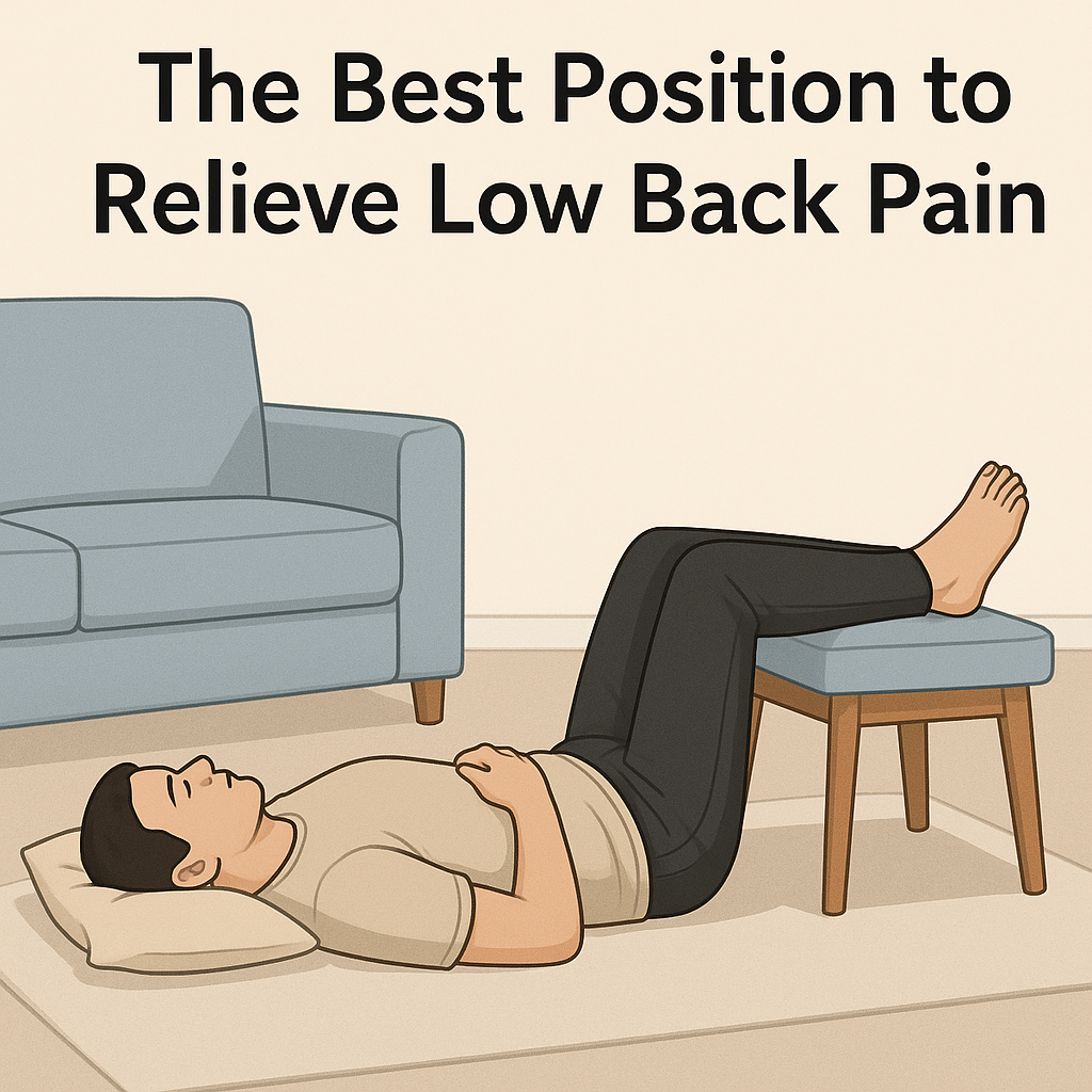 Fredericksburg chiropractor demonstrating semi-traction position